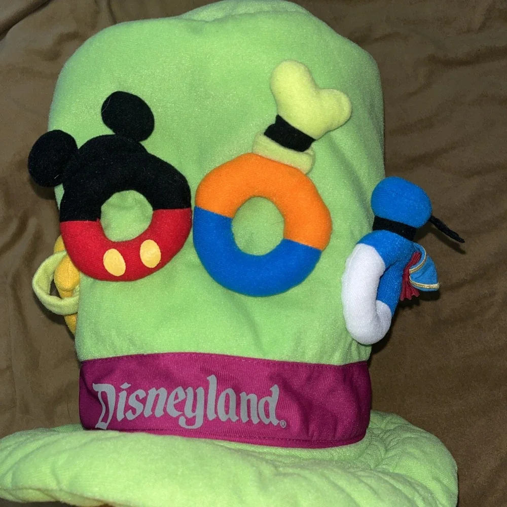 Walt Disney World 2000 Goofy Green Plush Hat Cap Adult Size Numbers Rare Costume